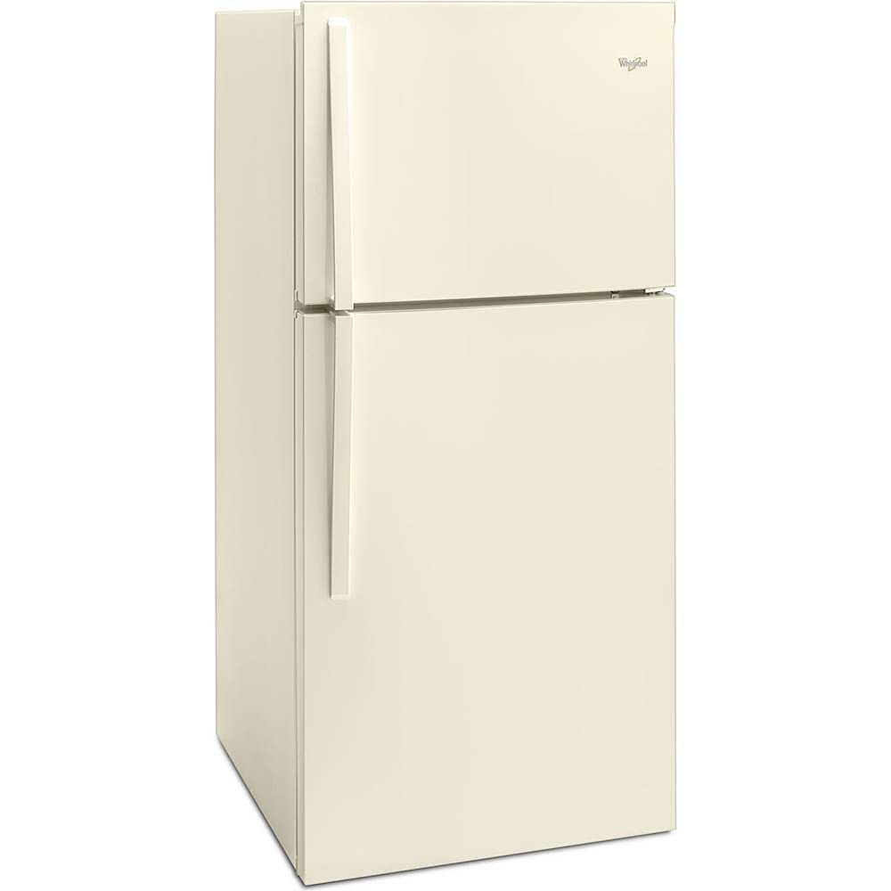Angle View: Whirlpool - 19.2 Cu. Ft. Top-Freezer Refrigerator - Biscuit