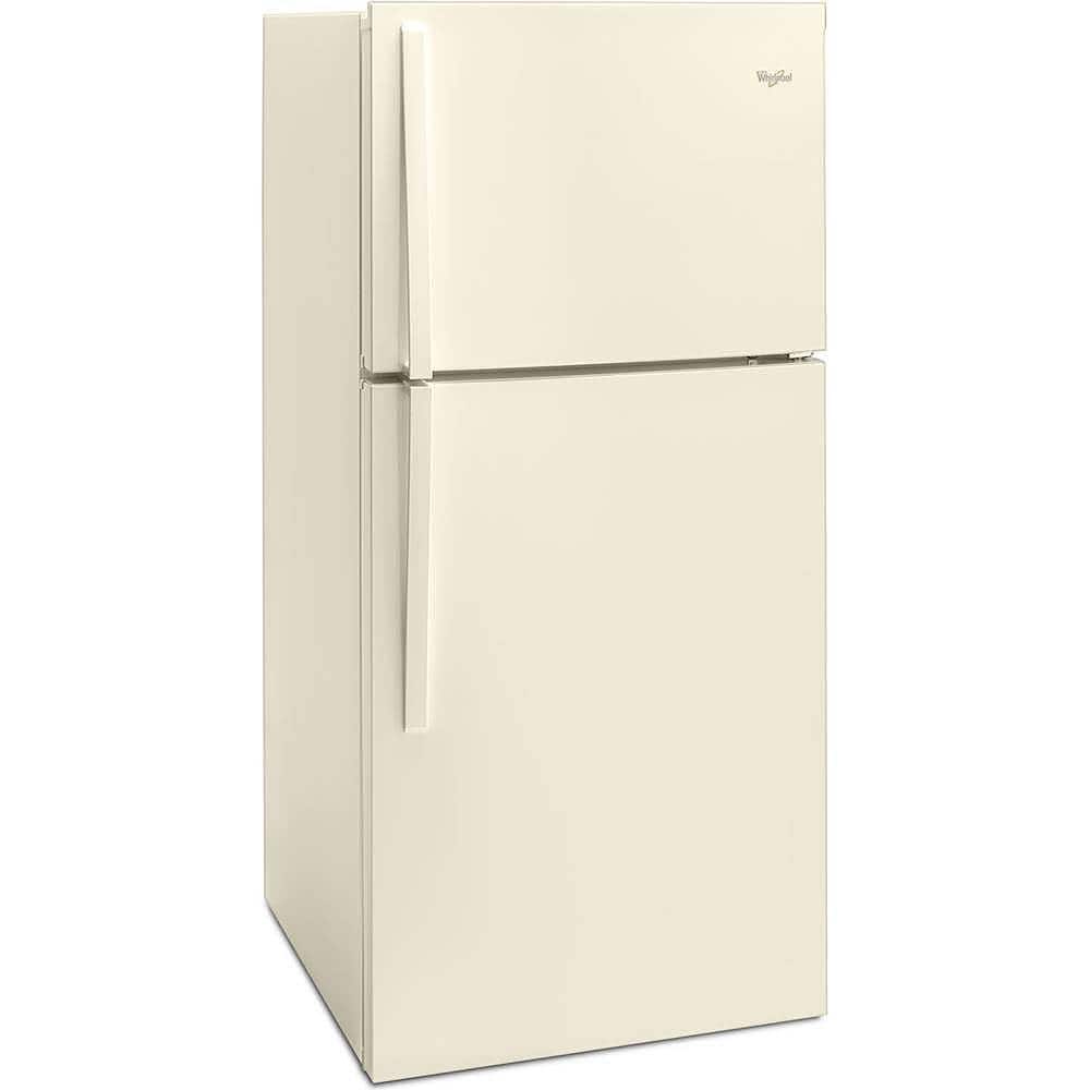Angle. Whirlpool - 19.2 Cu. Ft. Top-Freezer Refrigerator - Biscuit.