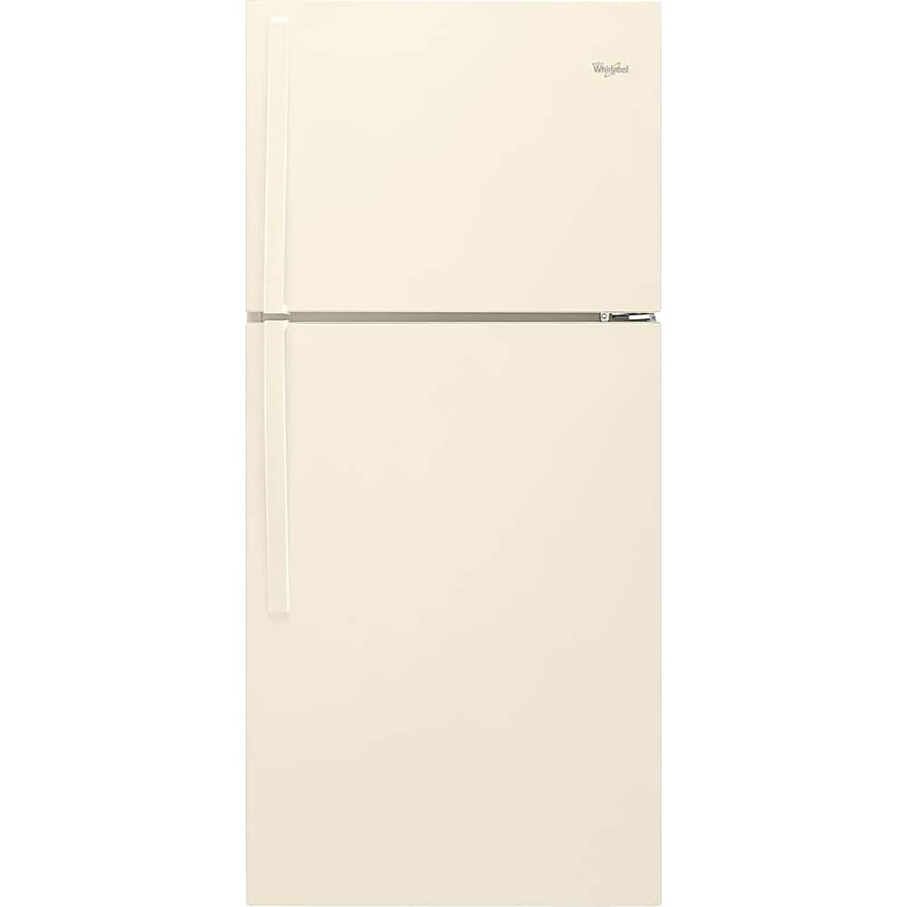 Front. Whirlpool - 19.2 Cu. Ft. Top-Freezer Refrigerator - Biscuit.
