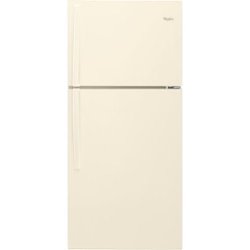 Whirlpool - 19.2 Cu. Ft. Top-Freezer Refrigerator - Biscuit - Front_Zoom