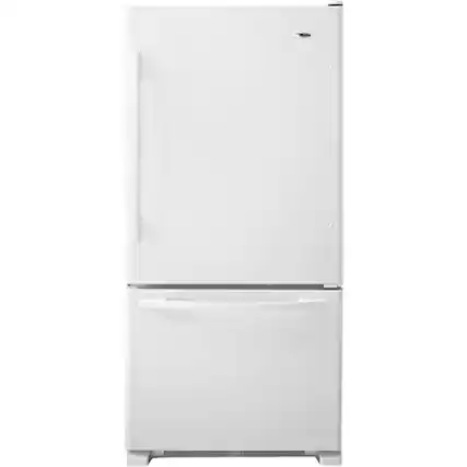 Front. Amana - 22.1 Cu. Ft. Bottom-Freezer Refrigerator - White.