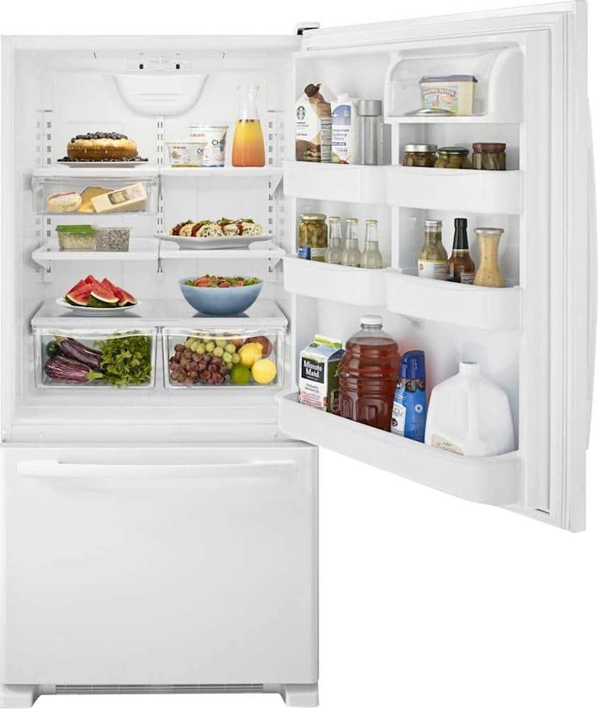 Alt View 1. Amana - 22.1 Cu. Ft. Bottom-Freezer Refrigerator - White.