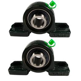 HQRP - 2-Pack UCP204-12 2-Bolt Pillow Block Bearing 3/4 in Bore Self-Aligning Cast Iron Housing