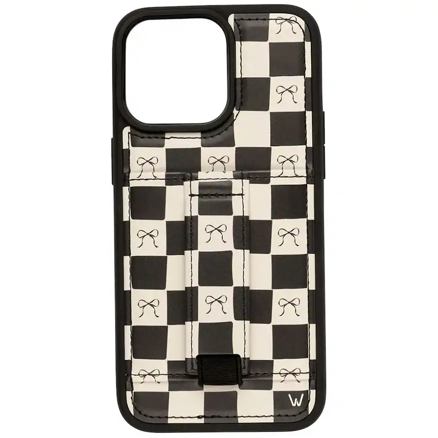 Shell Cover Top Walli Cases iPhone 16 E Phone Case with Wallet and Finger Strap Bow ...