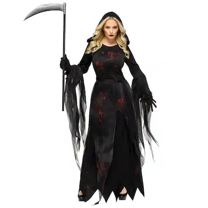 Front. Funworld - Womens Soulless Reaper Costume M/L - Multi-Colored.
