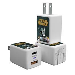 Keyscaper - Star Wars: The Empire Strikes Back Color Block USB A/C Charger - Boba Fett