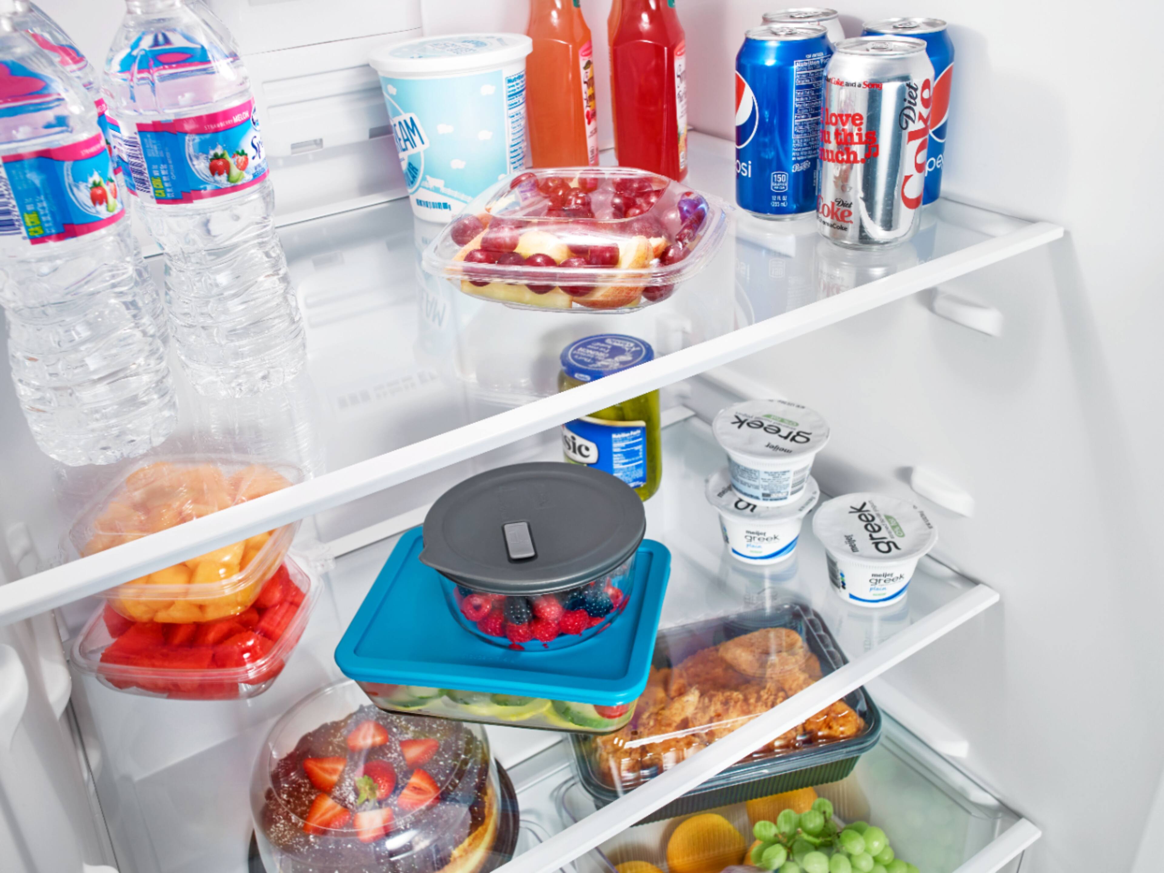 Alt View 12. Amana - 18 Cu. Ft. Top-Freezer Refrigerator - Stainless Steel.