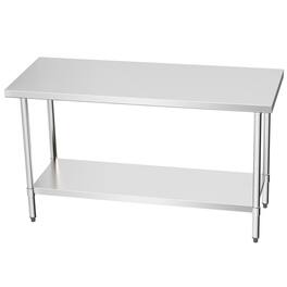 KLEENSTEEL - 24" x 60" NSF Stainless Steel Worktable Adjustable Undershelf for Kitchen & BBQ
