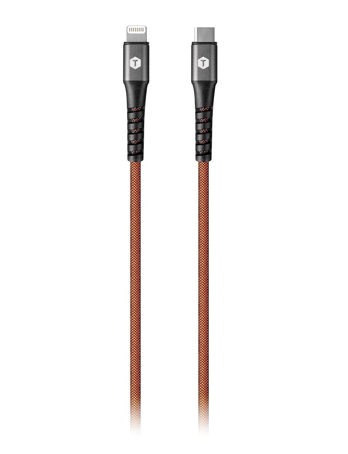 Front. ToughTested - ToughTested USB-C to Lightning Cable 8FT Fast Charging Braided Cord, Durable ArmorWeave Design, High Speed Charge & Sync.