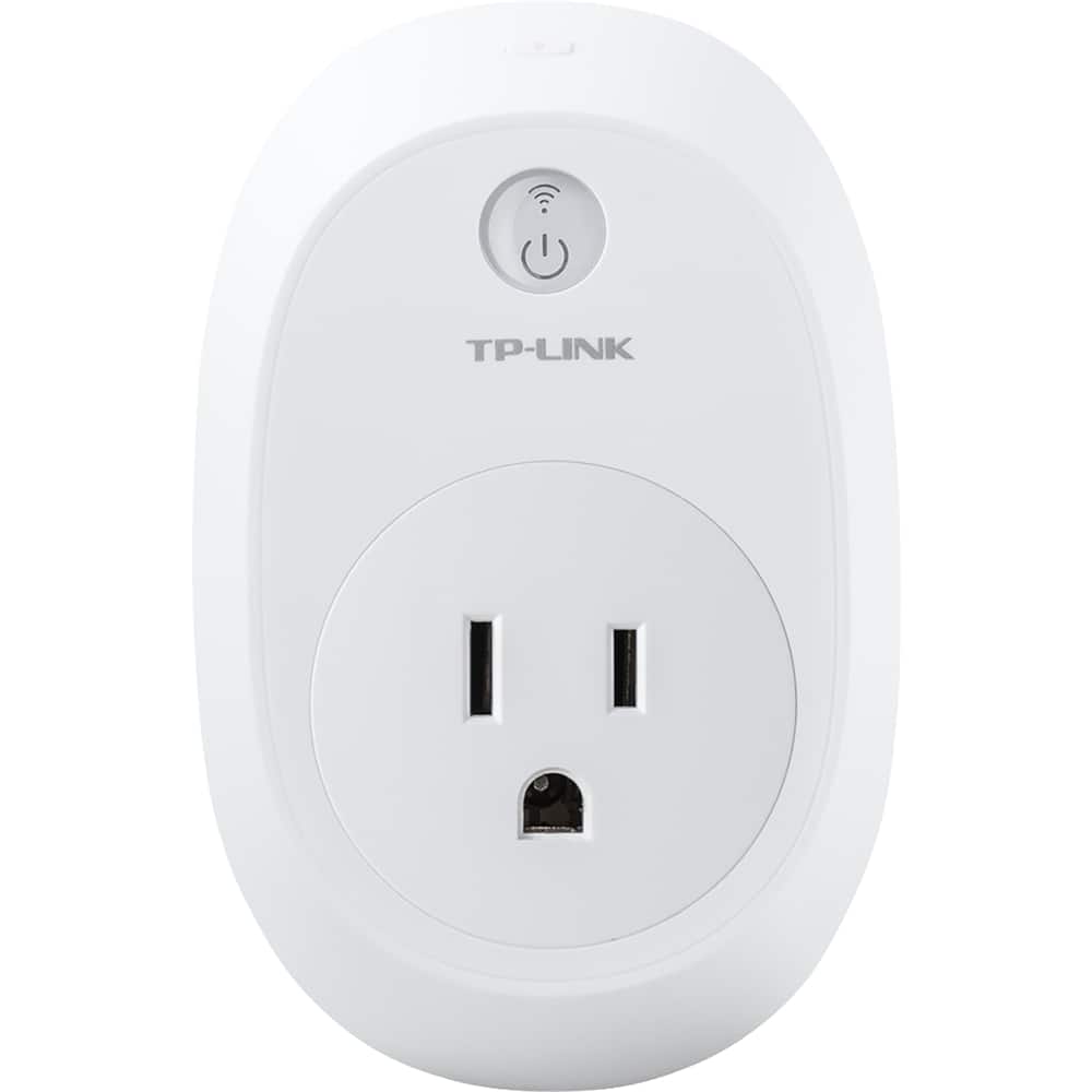 TP-LINK - Wi-Fi Smart Plug with Energy Monitoring - White - Larger Front