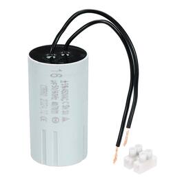 Unique Bargains - 16uF CBB60 Running Capacitor, AC 450V 2 Wires 50/60Hz Cylinder 69x37mm for Water Pumps, Washing Machines - Gray