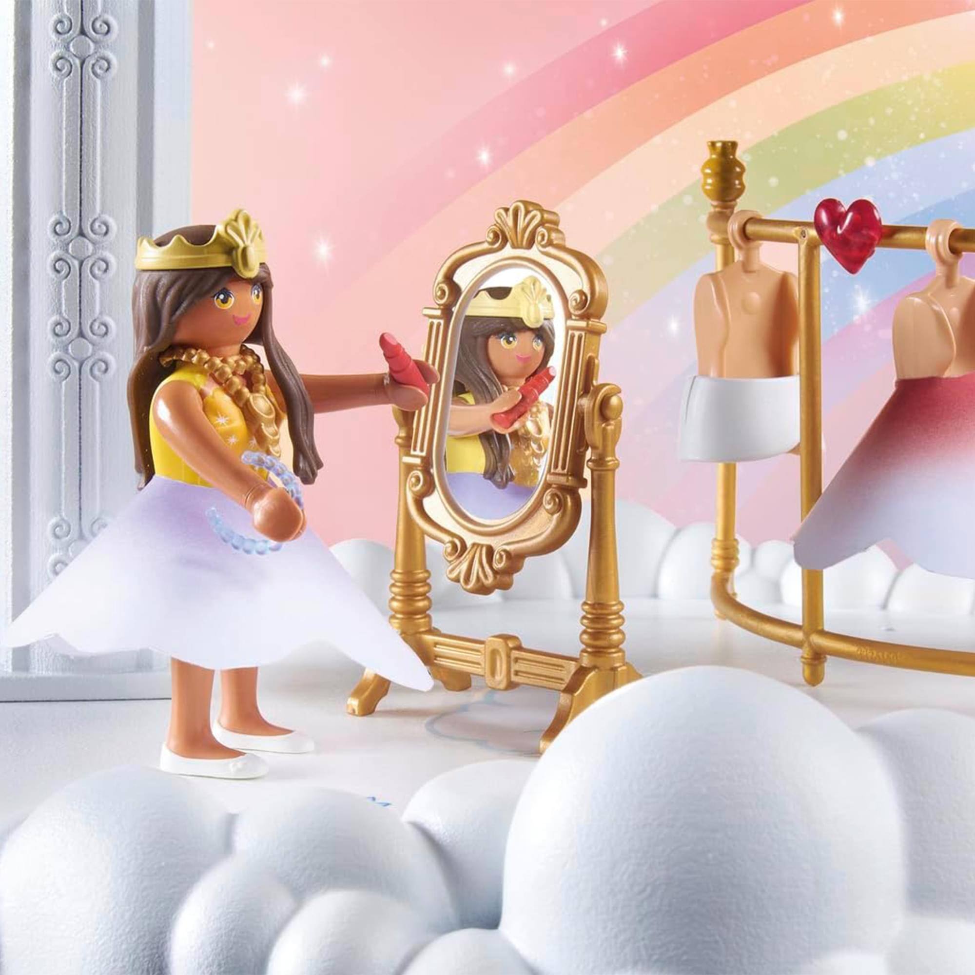 Alt View 2. Playmobil - Playmobil 71408 Princess Magic Royal Clouds Wardrobe 63-Piece Building Set - White.