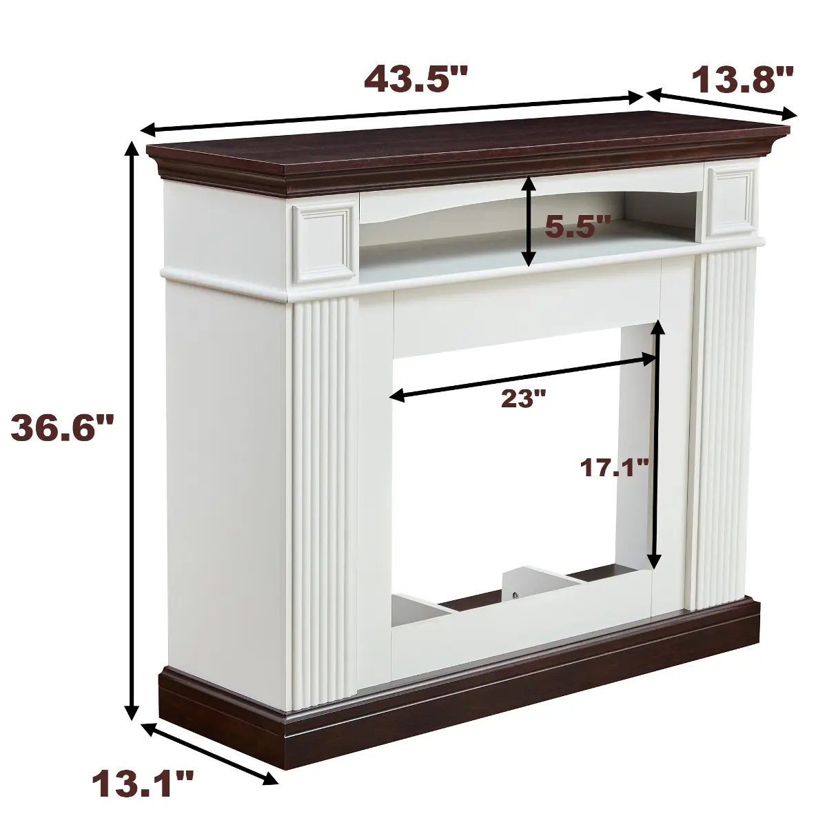 43.5"  
13.8"  
5.5"  
36.6"  
23"  
17.1"  
13.1"