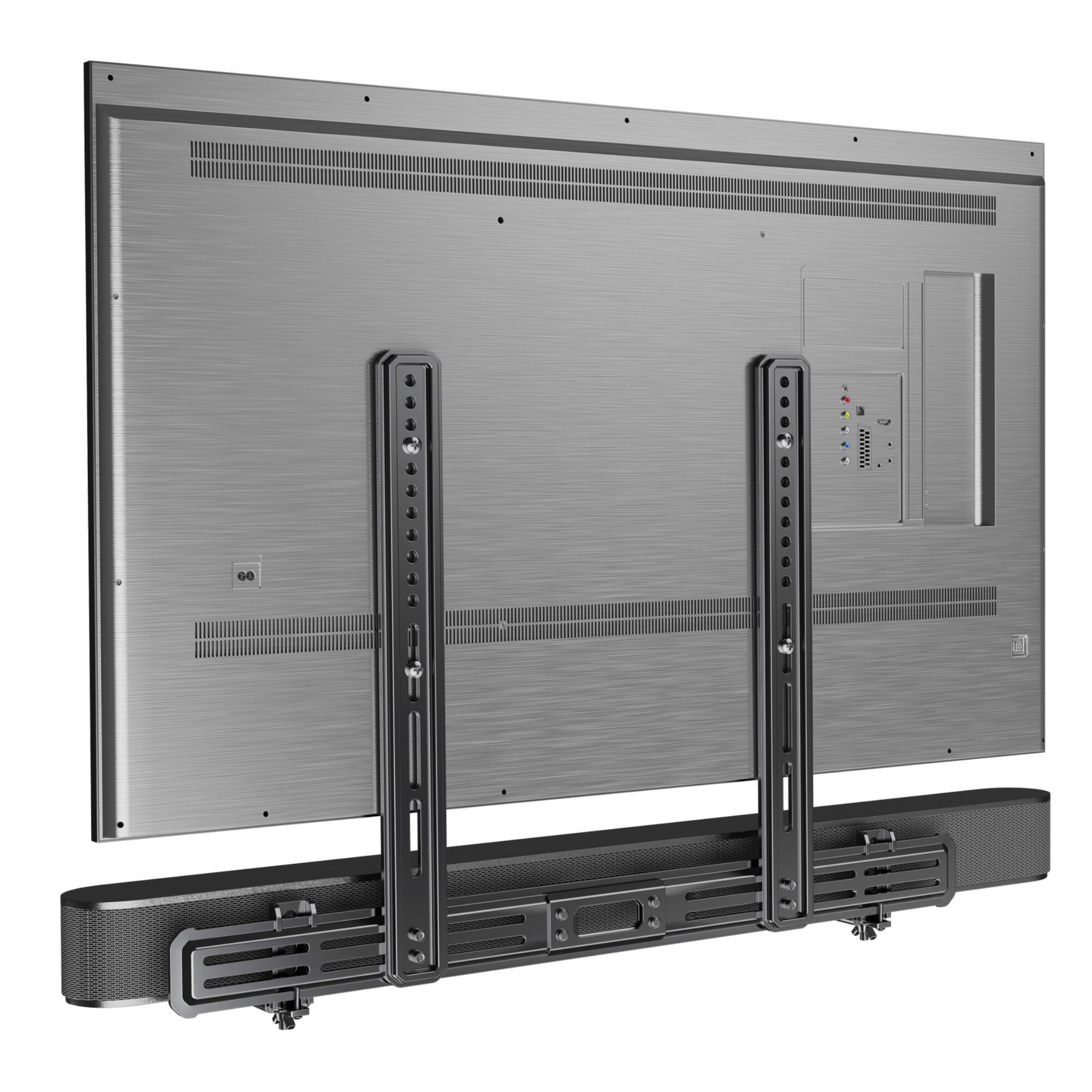 Alt View 7. ErgoAV - Universal Soundbar Mount Supports up to 13.2lbs - Black.