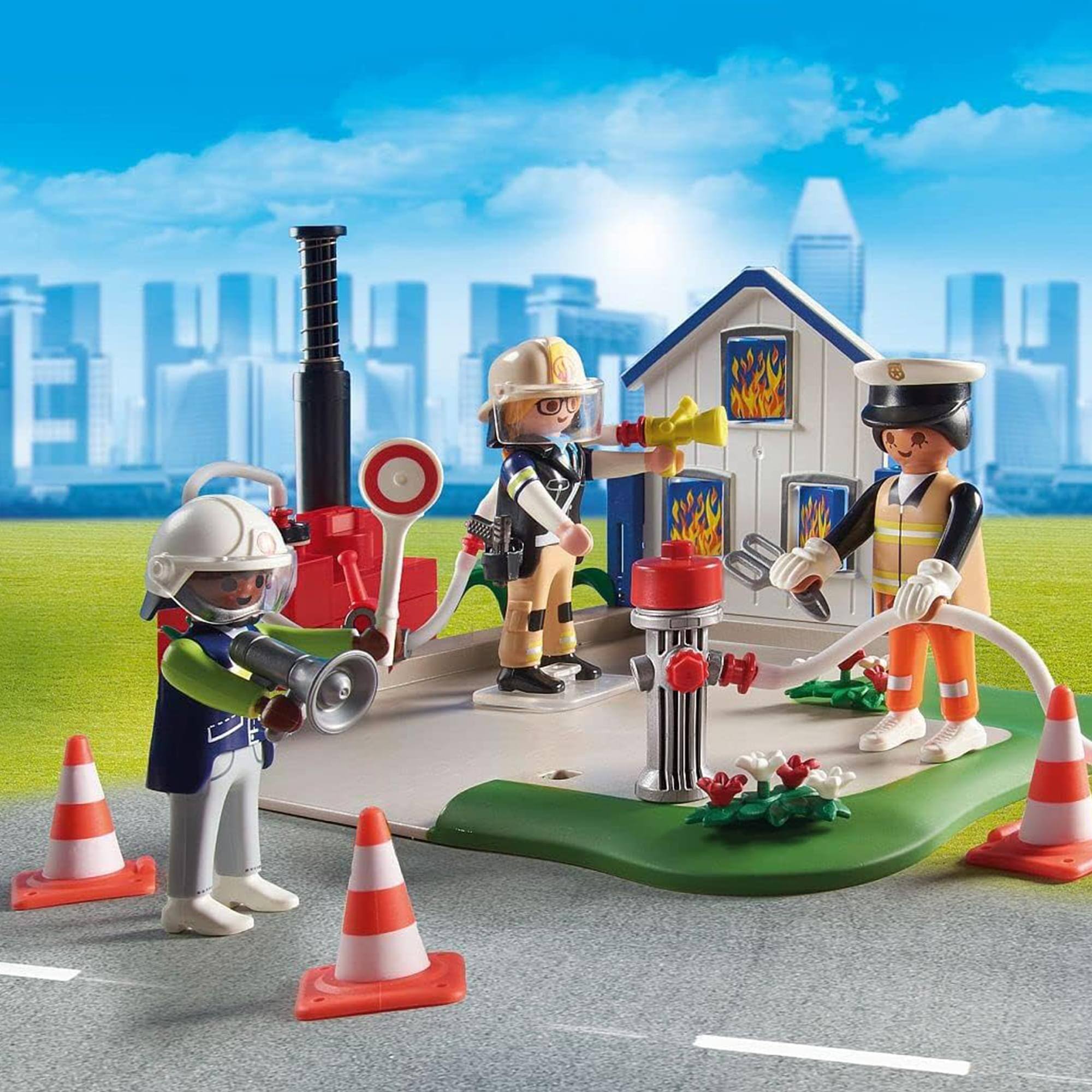 Alt View 2. Playmobil - Playmobil 70980 My Figures Rescue Mission Building Set - Multi-Color.