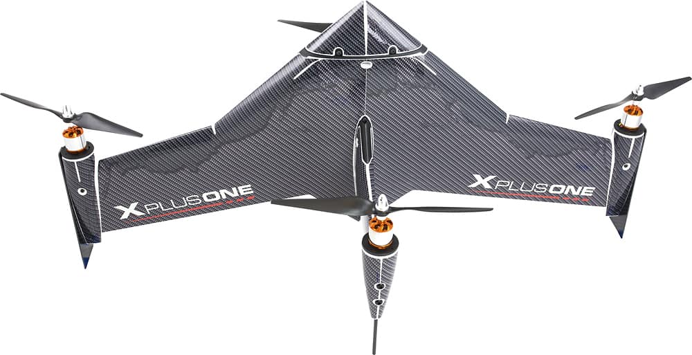xCraft - X PlusOne: Platinum Quadcopter - Black Carbon Fiber - Front Zoom