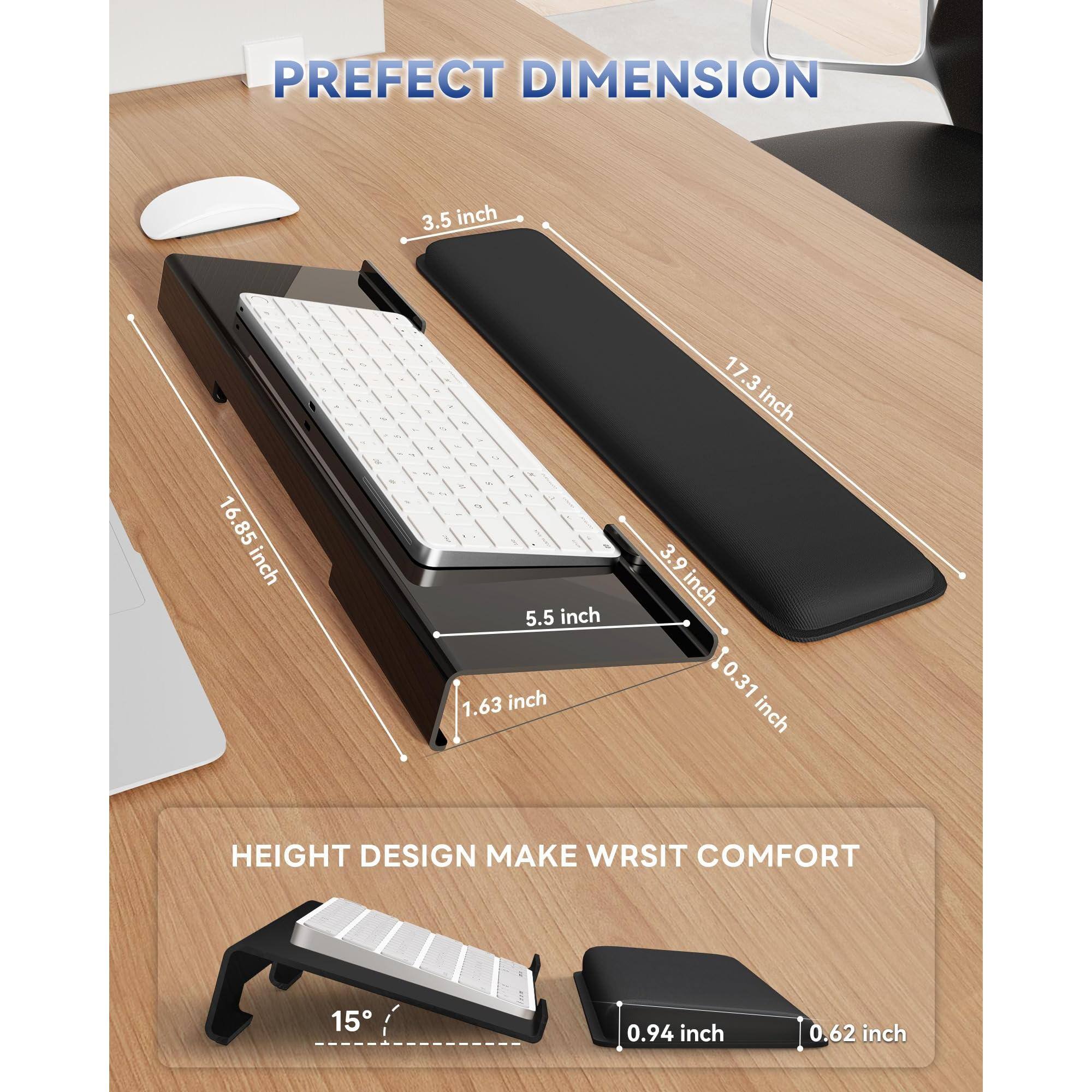PREFECT DIMENSION

- 17.3 inch
- 16.85 inch
- 5.5 inch
- 3.5 inch
- 1.63 inch
- 3.9 inch
- 0.31 inch

HEIGHT DESIGN MAKE WRIST COMFORT

- 15°
- 0.94 inch
- 0.62 inch