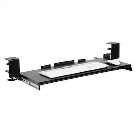 Mount-It! - Clamp-On Adjustable Keyboard and Mouse Drawer Platform with Ergonomic Wrist Rest for Desk - Black