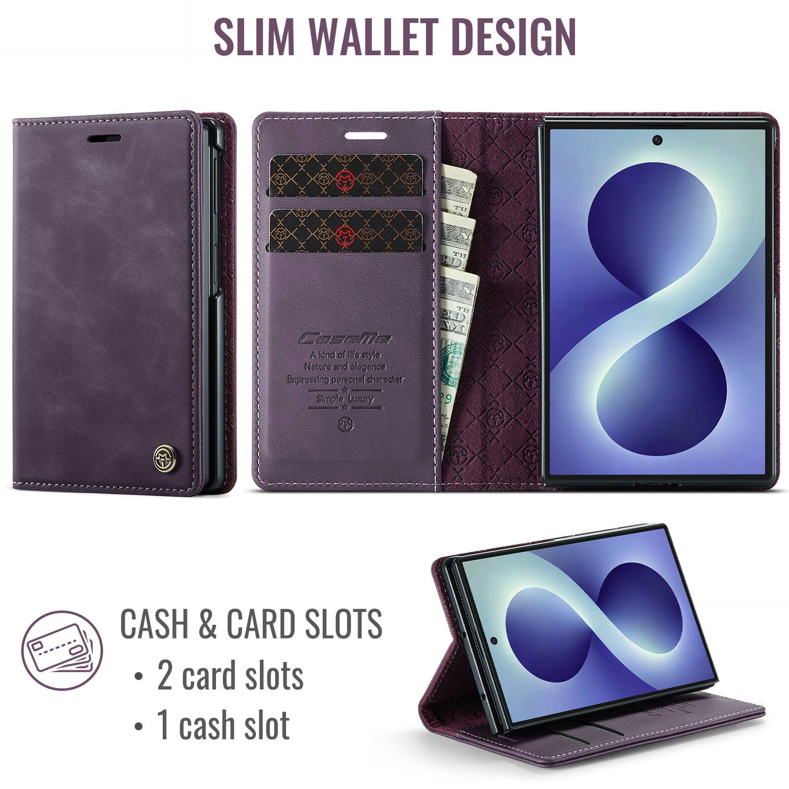 SLIM WALLET DESIGN

CaseMe
A kind of life style
Nature and elegance
Expressing personal character
Simple & Luxury

CASH & CARD SLOTS
- 2 card slots
- 1 cash slot