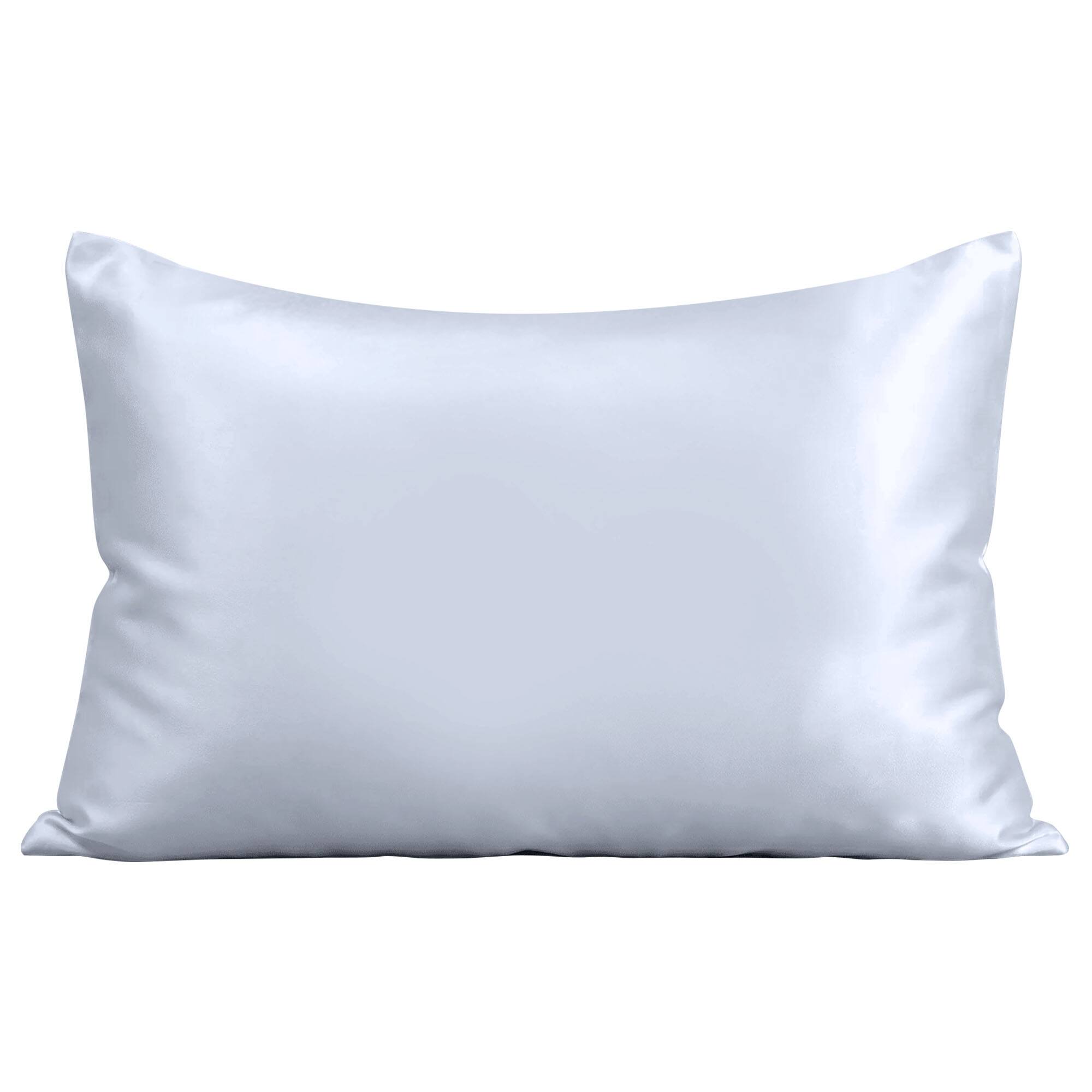 Front. Sleepgram - Sleepgram Queen Standard Size Breathable Cooling 6A Silk Pillowcase, Grey Stone - Gray.