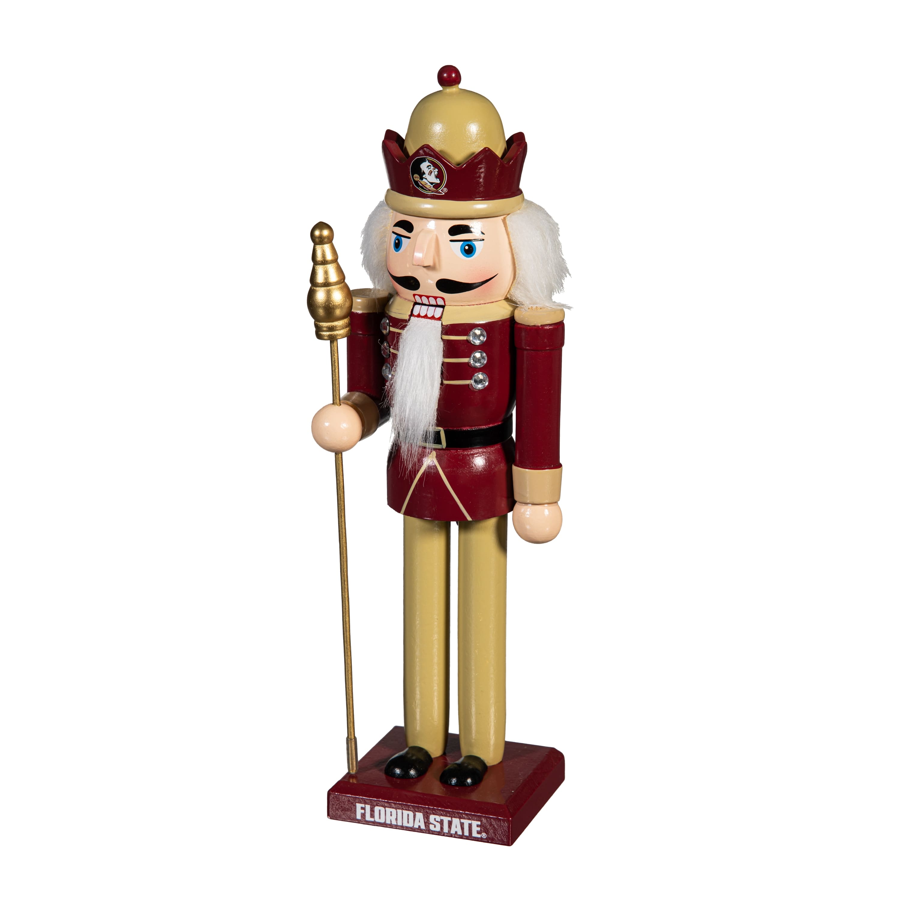 Evergreen Enterprises - Florida State Seminoles 12" Wooden Nutcracker Statue - Multicolor