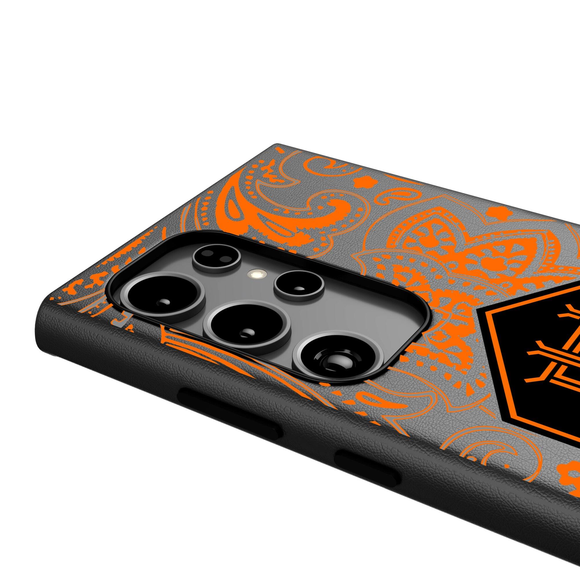 Alt View 3. Keyscaper - Black Houston Dynamo FC Galaxy Magnetic Bump Case - S24 - Black.