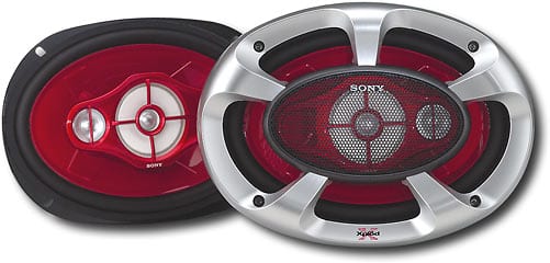 Front Standard. Sony - Explod 6" x 9" 3-Way Car Speakers with Highly Oriented Polyolefine Cone (pair).