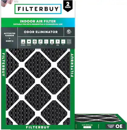 MADE IN THE USA
FILTERBUY
INDOOR AIR FILTER
SUITABLE FOR BOTH RESIDENTIAL & COMMERCIAL USE
ACTIVATED CARBON
MERV 8
ODOR ELIMINATOR
2 PACK
FILTERBUY
DATE INSTALLED
ACTIVATED CARBON ODOR ELIMINATOR