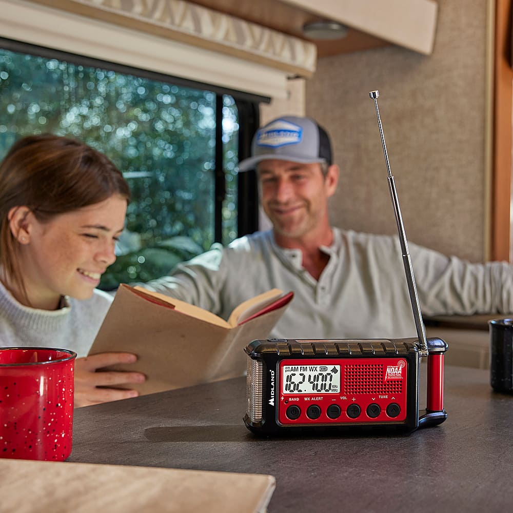 Alt View 14. Midland - E+READY Emergency Crank Weather Alert Radio - Black / Red.