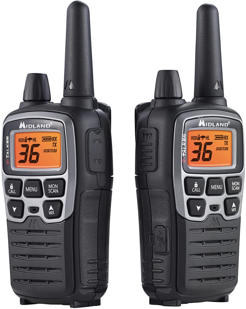 Midland - X-TALKER 38-Mile, 36-Channel FRS 2-Way Radios (Pair) - Black - Angle_Zoom