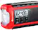 Left. Midland - Weather Alert Radio - Red, Black.