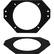 Front. Metra - Speaker Bracket for Select 2003-2006 Jeep Wrangler - Black.