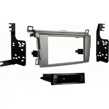Front. Metra - Dash Kit for Select 2013-2018 Toyota RAV4 DIN - Gray.