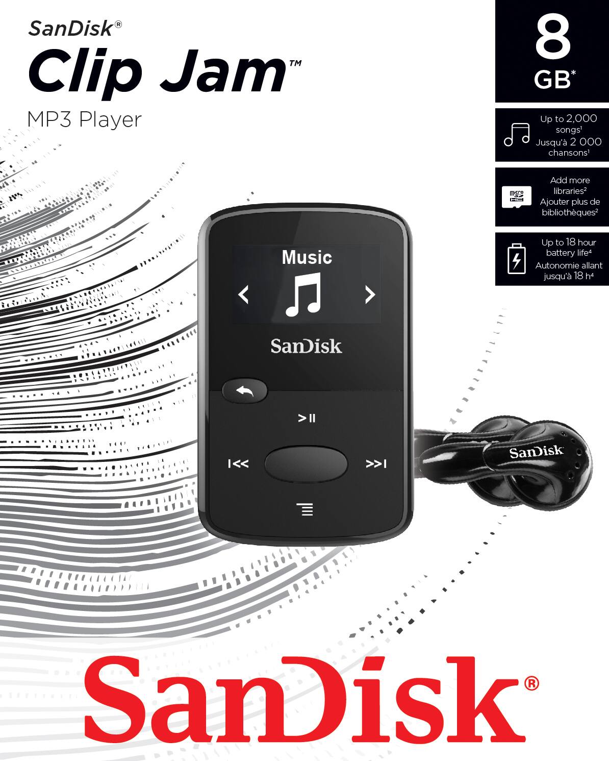 Best Buy SanDisk Clip Jam 8GB* MP3 Player Black SDMX26008GG46K