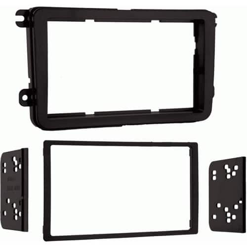Front. Metra - Dash Kit for Select 2016-2019 Volkswagen Beetle DDIN - Matte Black.