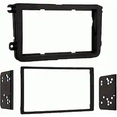 Front. Metra - Dash Kit for Select 2016-2019 Volkswagen Beetle DDIN - Matte Black.
