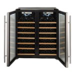 Front. Wine Enthusiast - 48-Bottle Wine Cooler - Silver.