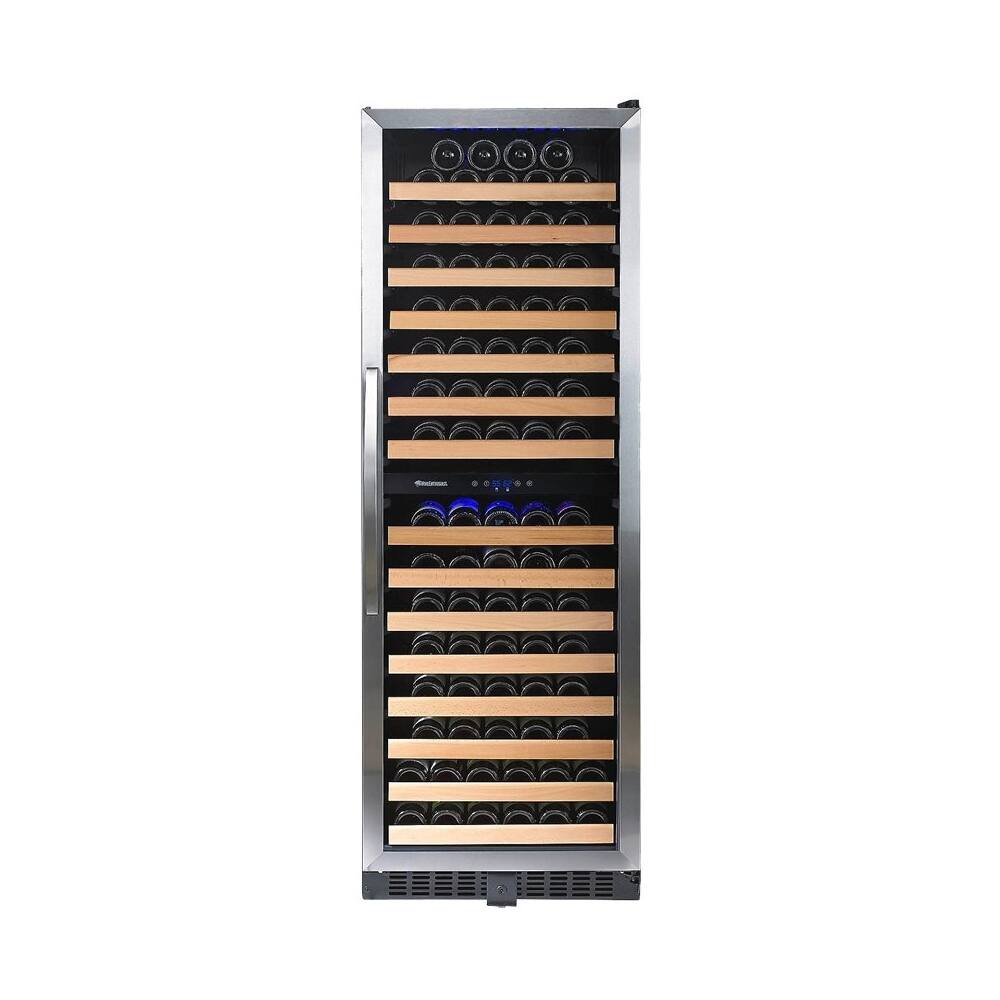 wine enthusiast freestanding 166 bottle single zone wine cellar