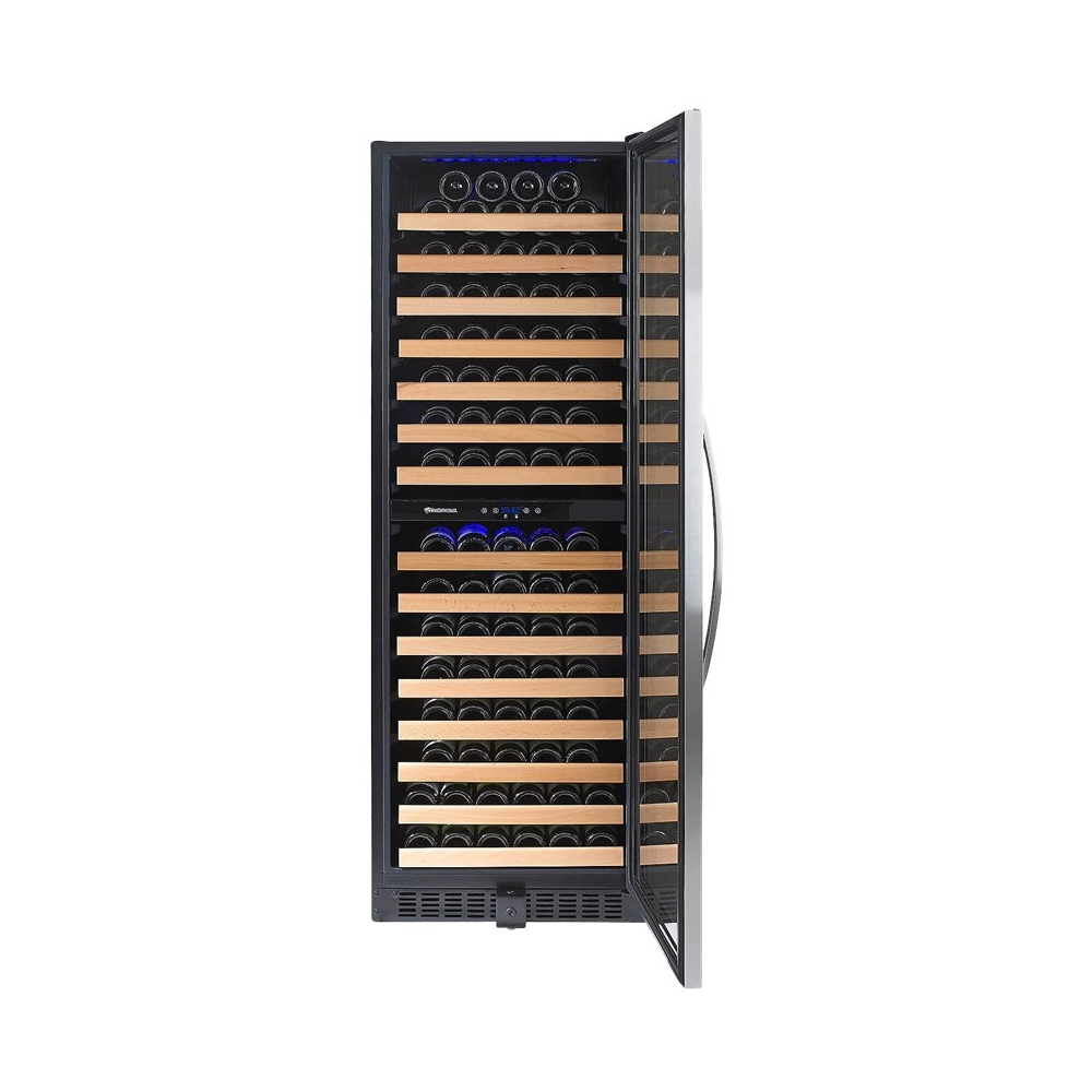 wine enthusiast 166 bottle dual zone wine cellar