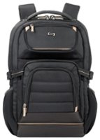 Solo - Pro Laptop Backpack for 17.3" Laptop - Black/Gold - Front_Zoom