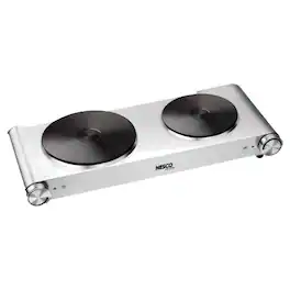 Nesco - Electric Double Burner - Stainless Steel
