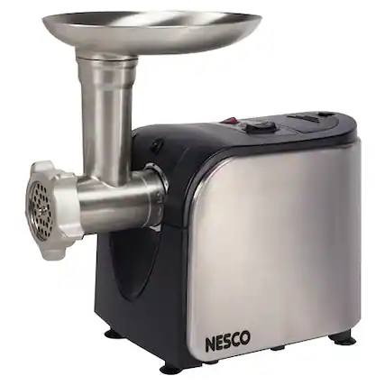 Angle. Nesco - Electric Food Grinder - Silver, black.
