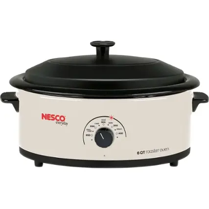 Angle. Nesco - 6 Qt. Roaster - Ivory.