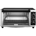 Angle. Black+Decker - 8-Slice Extra-Wide Convection Countertop Toaster Oven - Stainless Steel.