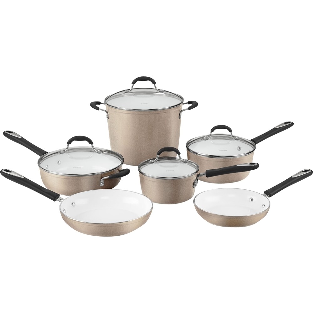 Best Buy Cuisinart Elements 10Piece Cookware Set Champagne 5910CH