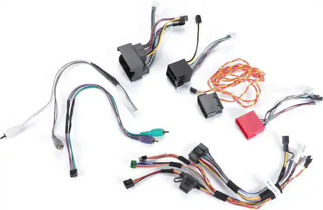 Front. Maestro - Radio Replacement T-Harness for Select Audi Vehicles - Black.