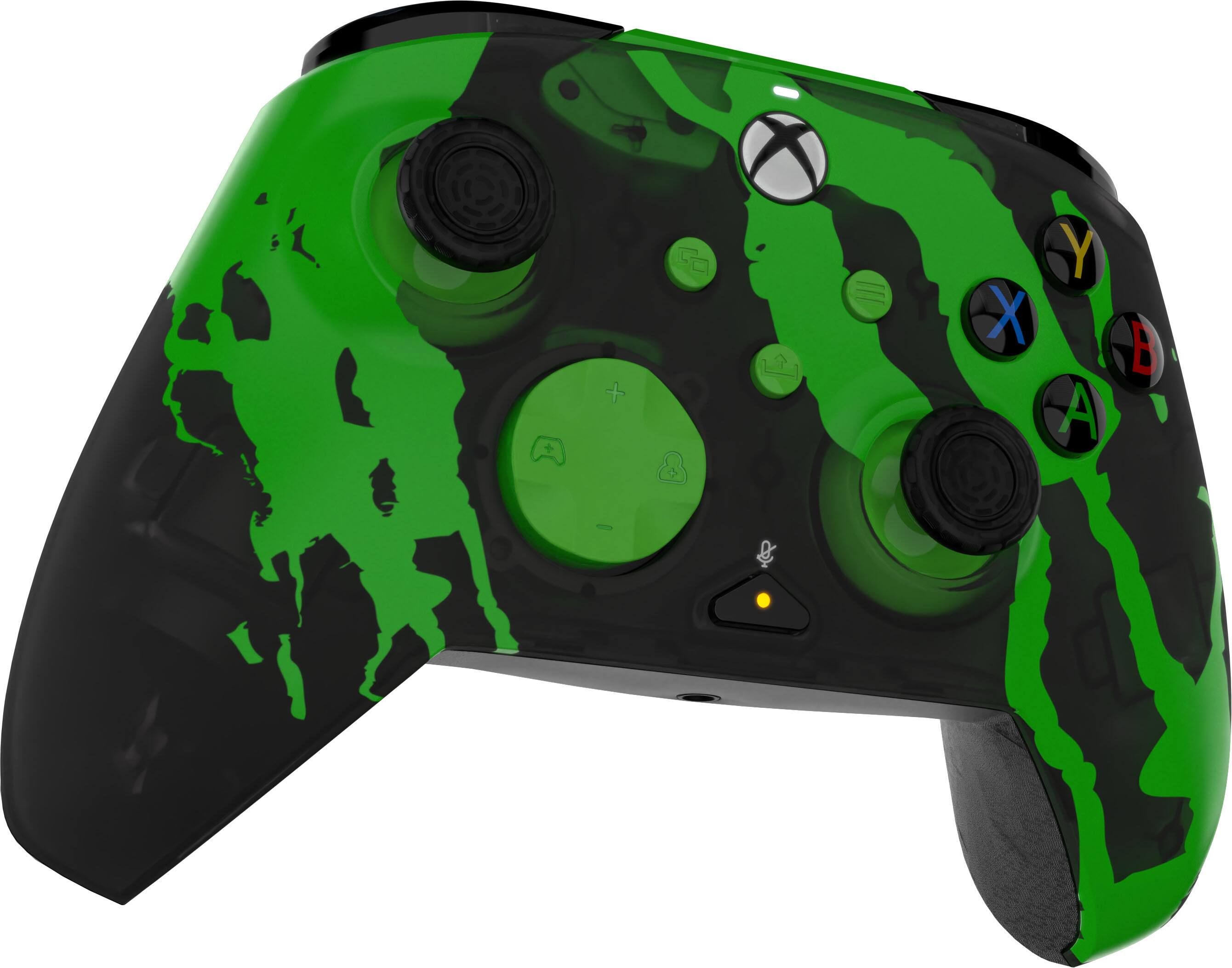Alt View 8. PDP - Rematch Glow Advanced Wired Controller for Xbox Series X|S, Xbox One & Windows - Jolt Green.