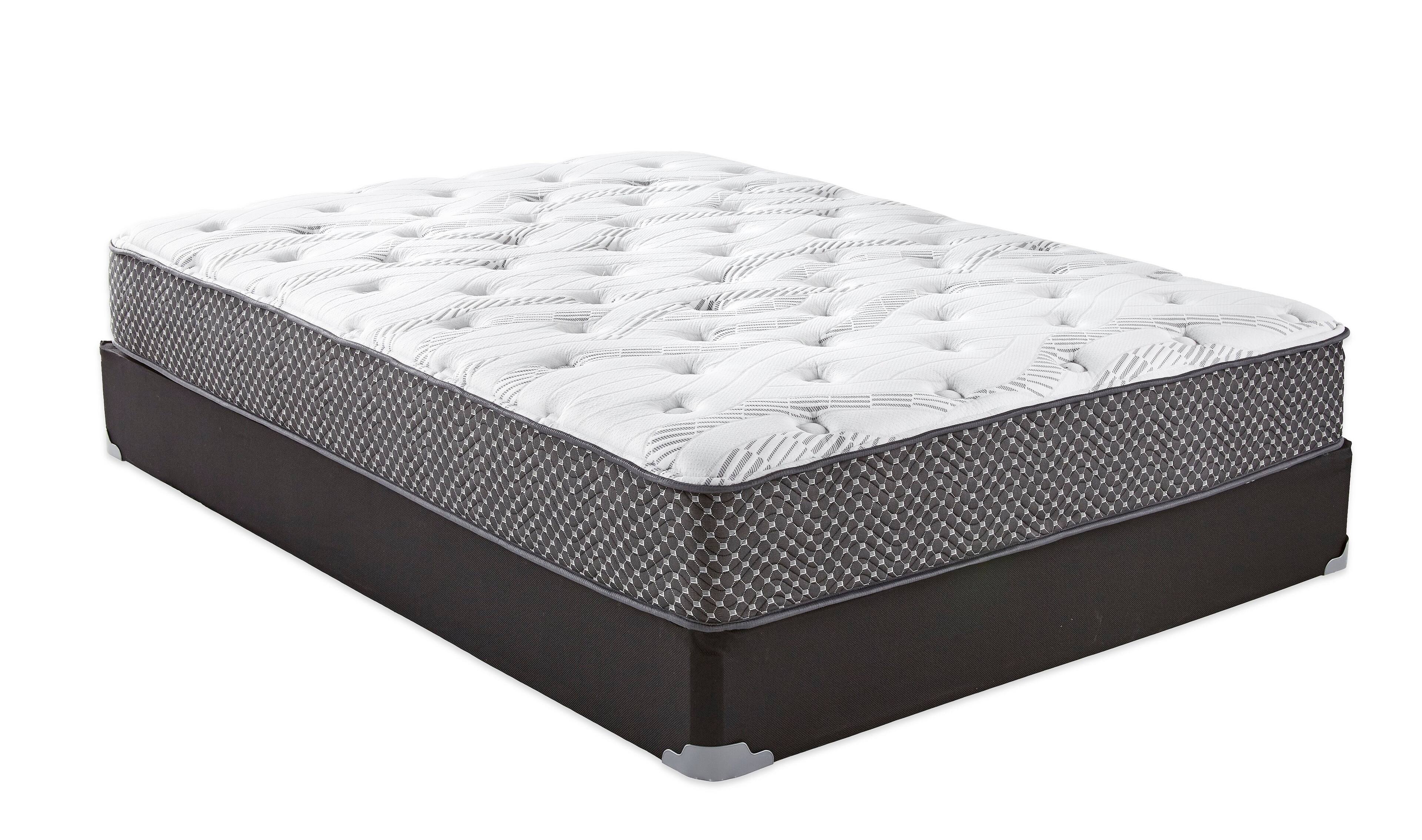 Left. TinyHomie - 10in Quilted Hybrid King Mattress Medium Firm - Black White.