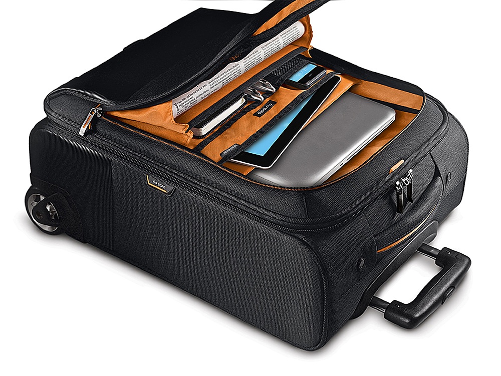 United States Luggage B1004 Classic Rolling Laptop Case 15.6 in. Black