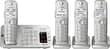 Panasonic - KX-TGE474S Linc2Cell DECT 6.0 Expandable Cordless Phone System with Digital Answering System - Silver - Angle